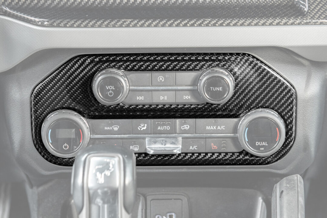 FFP 2021-2025 Ford Bronco Center Console Carbon Fiber AC Control Panel Trim