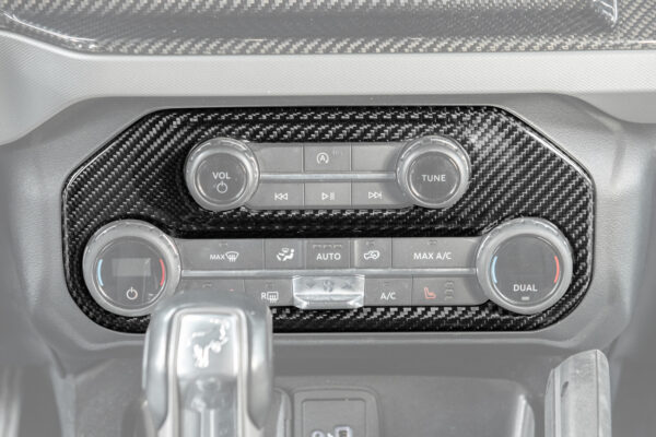 FFP 2021-2025 Ford Bronco Center Console Carbon Fiber AC Control Panel Trim