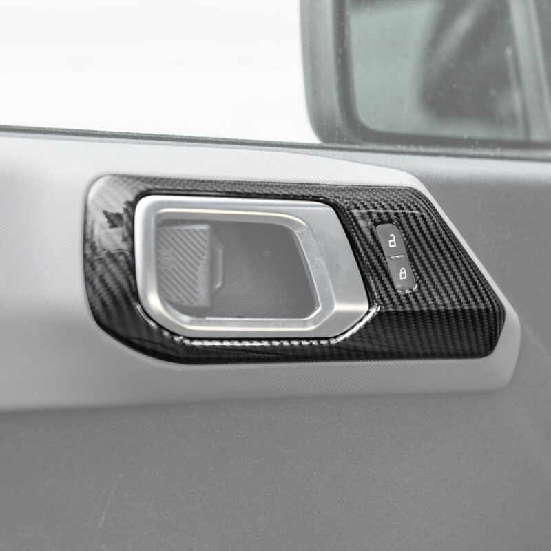 FFP 2021-2025 Ford Bronco Front Door Handle Carbon Fiber Trim Cover