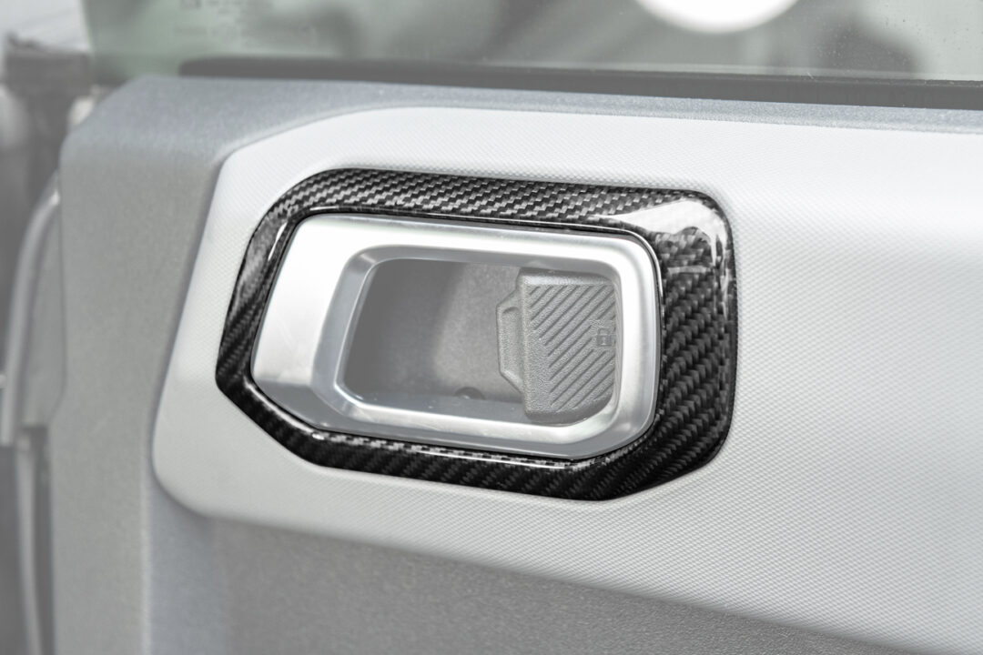 FFP 2021-2025 Ford Bronco Rear Door Handle Carbon Fiber Trim Cover