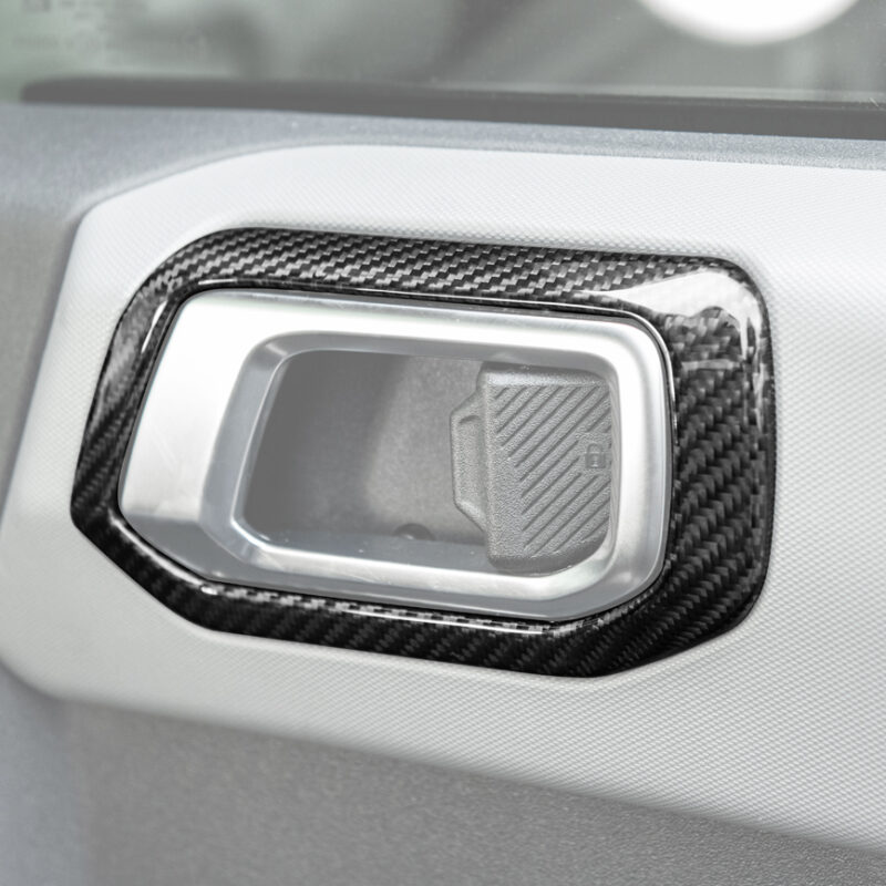 FFP 2021-2025 Ford Bronco Rear Door Handle Carbon Fiber Trim Cover