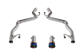 FFP Mustang GT Axle Back Silver Burnt Exhaust for S650 Mustang - Image 3