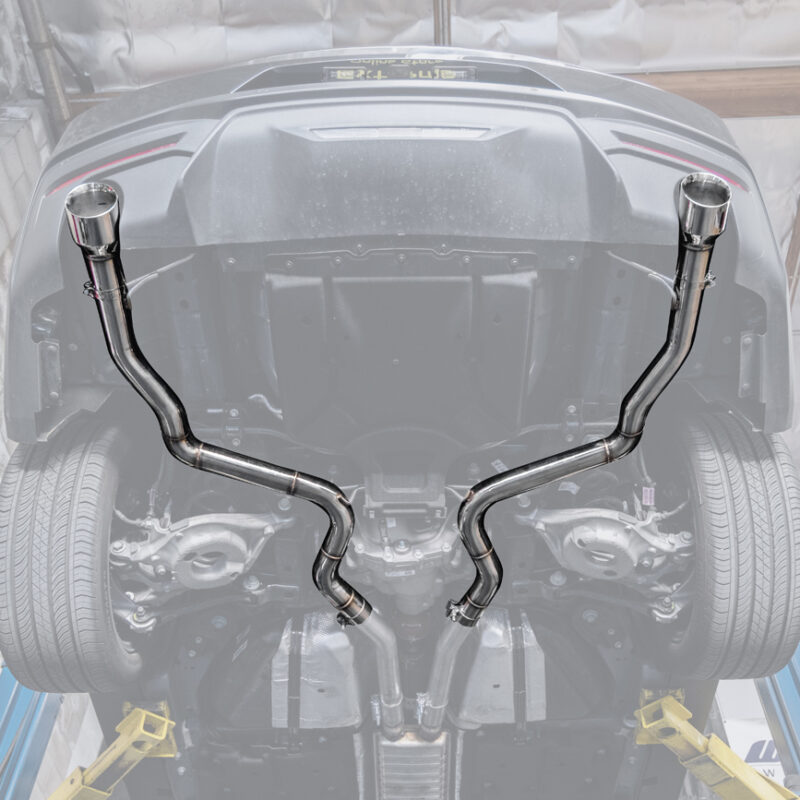 FFP 2024-2025 Ford Mustang GT Axle Back Silver Exhaust