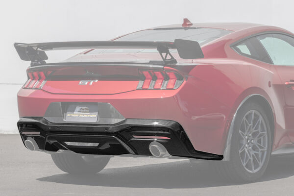 FFP 2024-2026 Ford Mustang GT Package Dual Tips Carbon Fiber Rear Bumper Diffuser