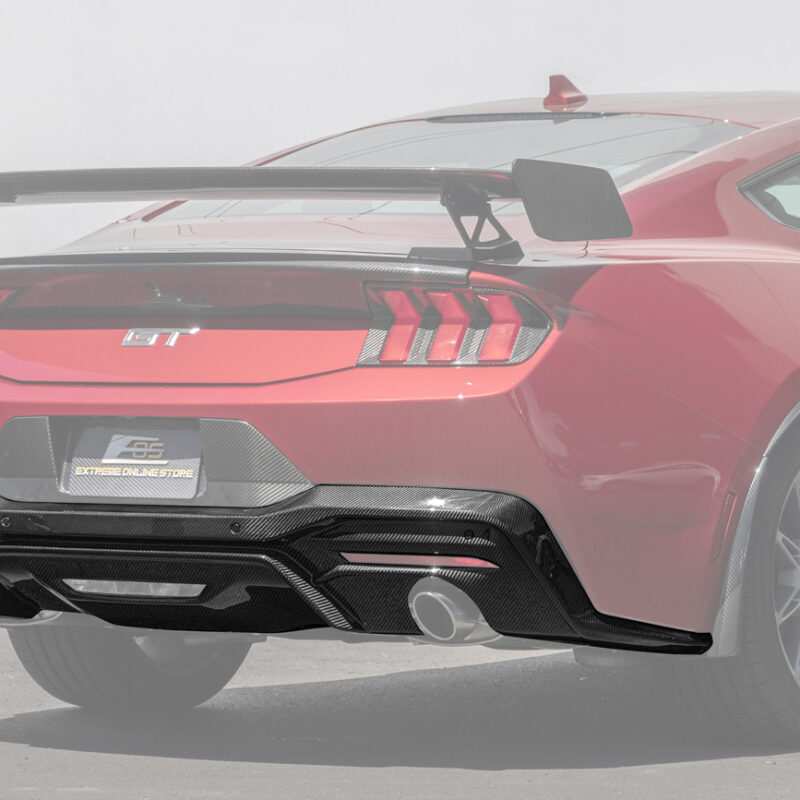 FFP 2024-2025 Ford Mustang GT Package Dual Tips Carbon Fiber Rear Bumper Diffuser