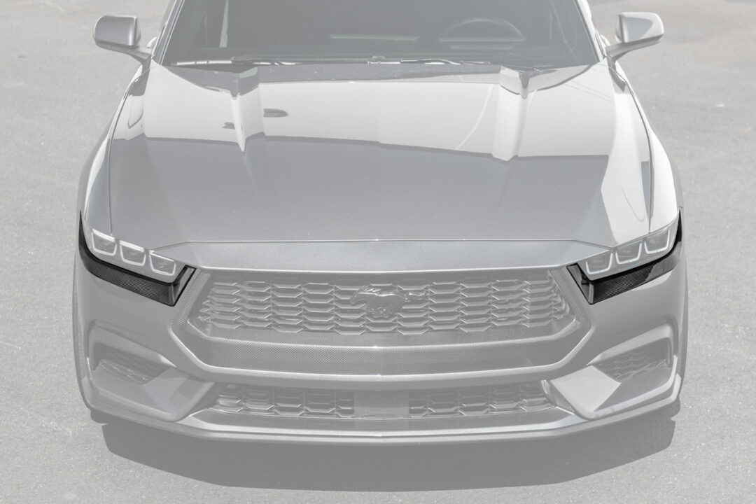 FFP 2024-2025 Ford Mustang Headlight Eyebrow Trim Carbon Fiber Cover Pair
