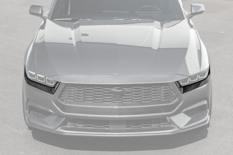 FFP 2024-2025 Ford Mustang Headlight Eyebrow Trim Carbon Fiber Cover Pair