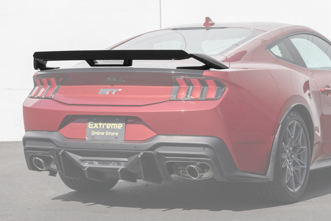 FFP 2024-2025 Ford Mustang Rear Glossy Black Trunk Wing Carbon Fiber Wickerbill Spoiler