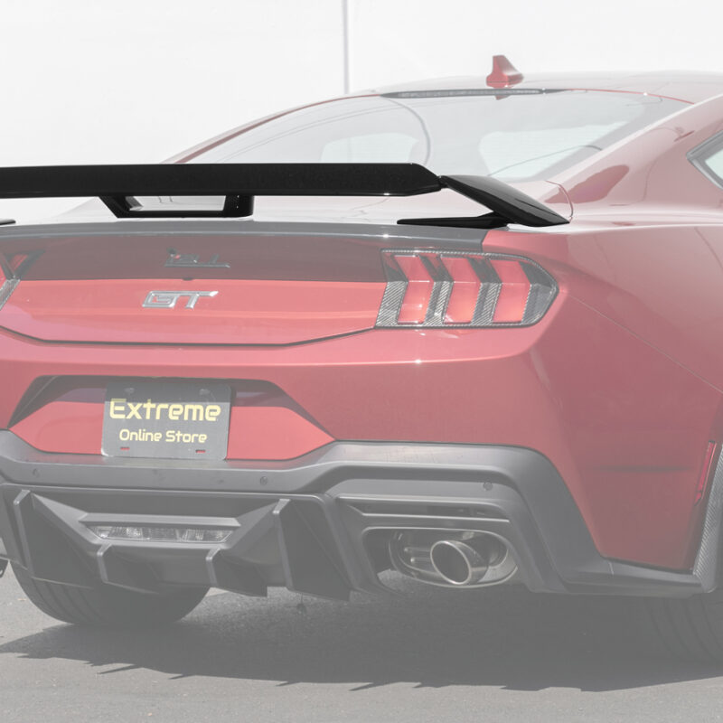 FFP 2024-2025 Ford Mustang Rear Glossy Black Trunk Wing Carbon Fiber Wickerbill Spoiler