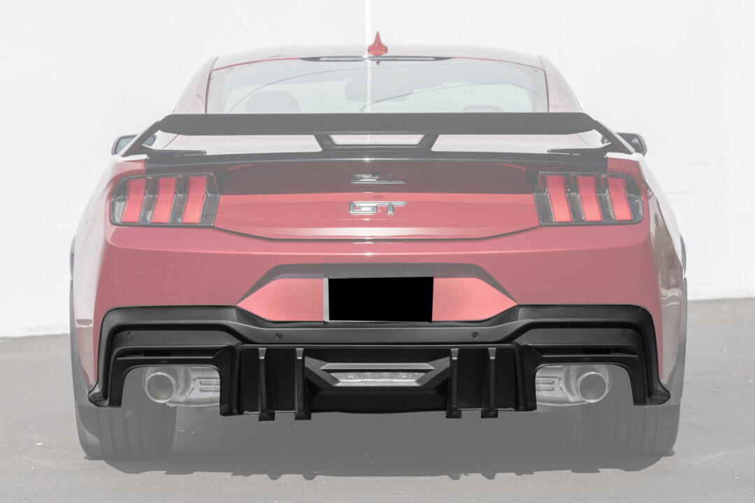 FFP 2024-2025 Ford Mustang Rear Bumper Matte Black Diffuser Dual Tips