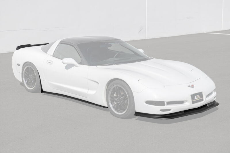 EOS 1997-2004 Corvette C5 ZR1 Front Vented Lip Side Skirts Glossy Black Carbon Fiber Rear Spoiler