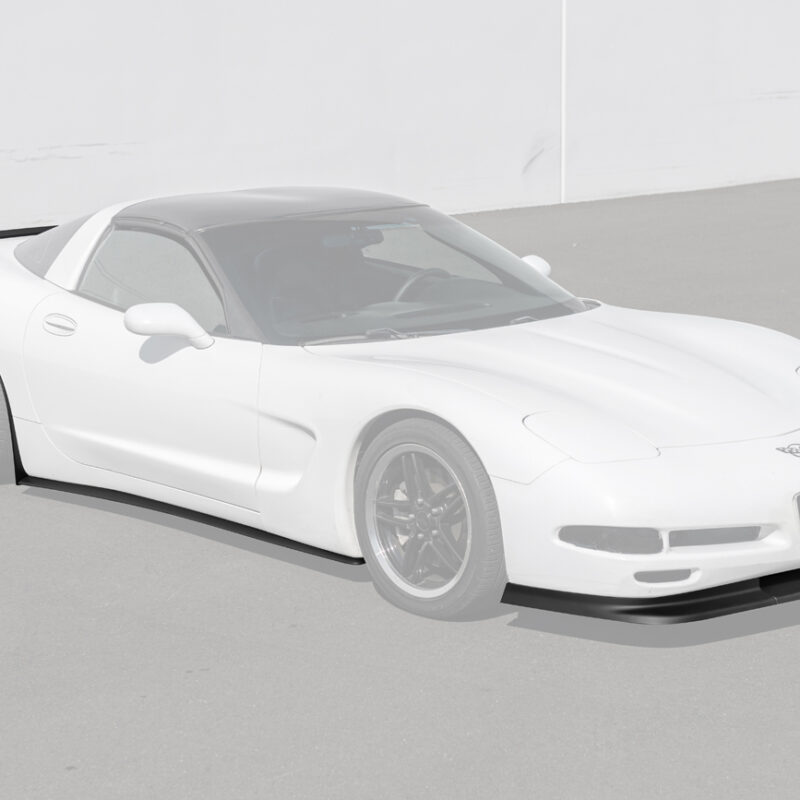 EOS 1997-2004 Corvette C5 ZR1 Front Vented Lip Side Skirts Glossy Black Carbon Fiber Rear Spoiler