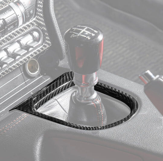 FFP 2015-2023 Ford Mustang Center Gear Shift Panel Trim Cover Carbon Fiber MT