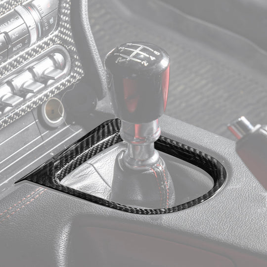 FFP 2015-2023 Ford Mustang Center Gear Shift Panel Trim Cover Carbon Fiber MT