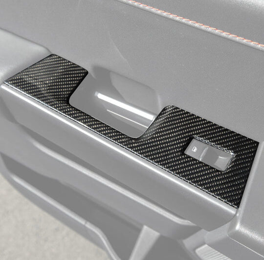 FFP 2021-2025 Ford F-150 Rear Door Carbon Fiber Switch Panel Trim Cover