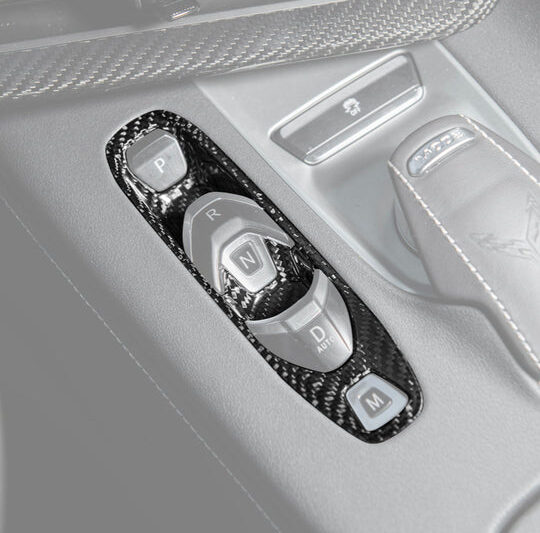 EOS 2020-2025 Corvette C8 Gear Switch Control Panel Trim Carbon Fiber Cover Overlay