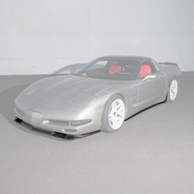 EOS 1997-2004 Corvette C5 | ZR1 Front Lip Hydro-Dipped Carbon Fiber & Side Skirts