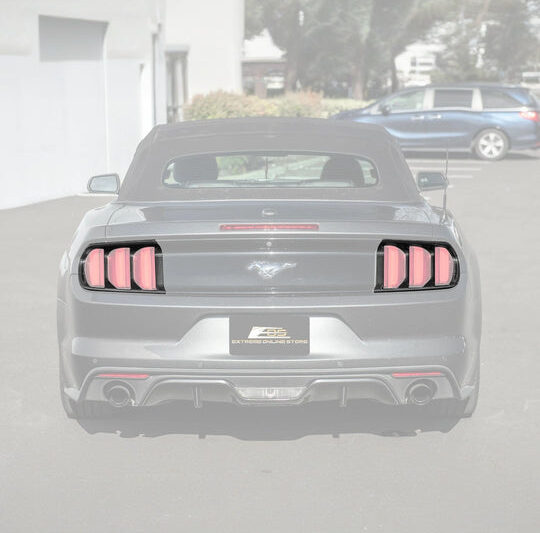 FFP 2015-2017 Ford Mustang Rear Tail Light Trim Bezel Carbon Fiber Cover Pair