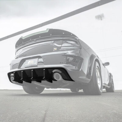 EOS 2020-2025 Charger Widebody | SRT Rear Bumper Exhaust Diffuser Glossy Black