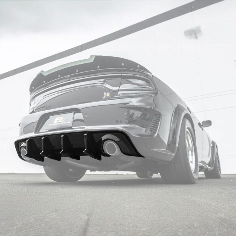 EOS 2020-2025 Charger Widebody | SRT Rear Bumper Exhaust Diffuser Glossy Black