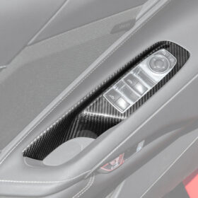 EOS 2020-2025 Corvette C8 Door Window Control Panel Switch Carbon Fiber Cover