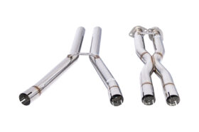 Extreme Online Store EOS Corvette C6 6.0L 6.2L T-304 Stainless Steel 2.5 In X Pipe Brushed Silver for C6 Corvette - Image 5