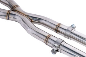Extreme Online Store EOS Corvette C6 6.0L 6.2L T-304 Stainless Steel 2.5 In X Pipe Brushed Silver for C6 Corvette - Image 2