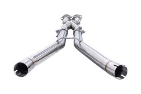 Extreme Online Store EOS Corvette C6 6.0L 6.2L Automatic 6 Speed Stainless Steel 2.5 In X Pipe Brushed Silver for C6