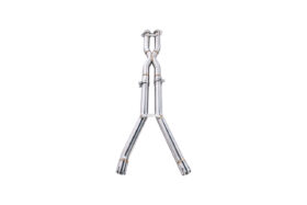 Extreme Online Store EOS Corvette C6 6.0L 6.2L Automatic 6 Speed Stainless Steel 2.5 In X Pipe Brushed Silver for C6