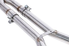 Extreme Online Store EOS Corvette C6 6.0L 6.2L Automatic 6 Speed Stainless Steel 2.5 In X Pipe Brushed Silver for C6