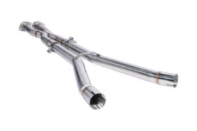 Extreme Online Store EOS Corvette C6 6.0L 6.2L Automatic 6 Speed Stainless Steel 2.5 In X Pipe Brushed Silver for C6
