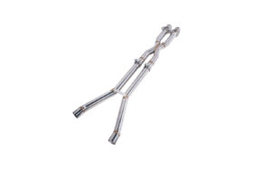 EOS 2009-2013 Chevrolet Corvette C6 6.2L V8 LS3 Brushed Silver Stainless Steel 2.5 In X Pipe