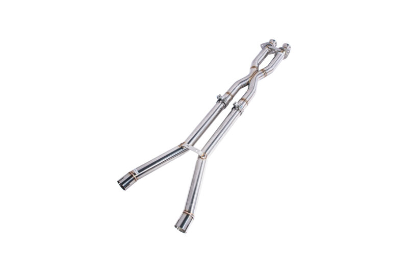 EOS 2009-2013 Chevrolet Corvette C6 6.2L V8 LS3 Brushed Silver Stainless Steel 2.5 In X Pipe