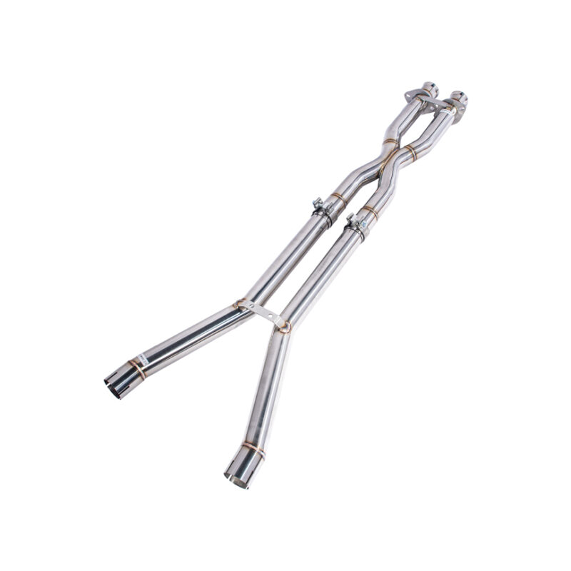 EOS 2009-2013 Chevrolet Corvette C6 6.2L V8 LS3 Brushed Silver Stainless Steel 2.5 In X Pipe