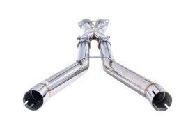 Extreme Online Store EOS Corvette C6 6.2L V8 LS3 Brushed Silver Stainless Steel 2.5 In X Pipe for C6 Corvette - Image 7