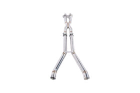 Extreme Online Store EOS Corvette C6 6.2L V8 LS3 Brushed Silver Stainless Steel 2.5 In X Pipe for C6 Corvette - Image 2