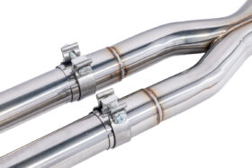 Extreme Online Store EOS Corvette C6 6.2L V8 LS3 Brushed Silver Stainless Steel 2.5 In X Pipe for C6 Corvette - Image 5