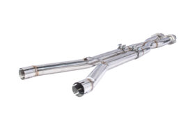 Extreme Online Store EOS Corvette C6 6.2L V8 LS3 Brushed Silver Stainless Steel 2.5 In X Pipe for C6 Corvette - Image 6