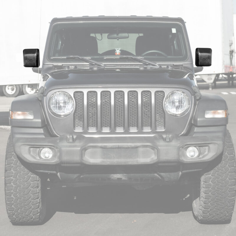 EOS 2018-2025 Jeep Wrangler Gladiator Mirror Cap Cover Carbon Fiber