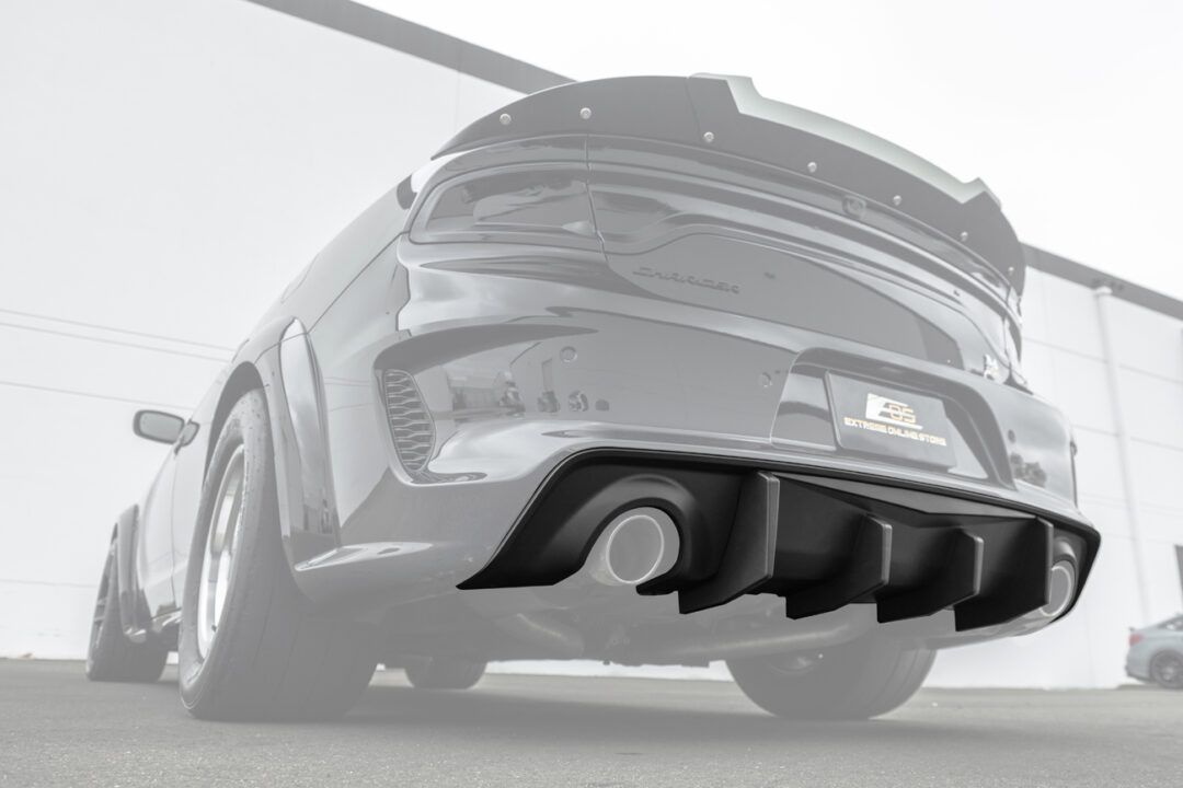 EOS 2020-2025 Dodge Charger Rear Bumper Exhaust Matte Black Diffuser