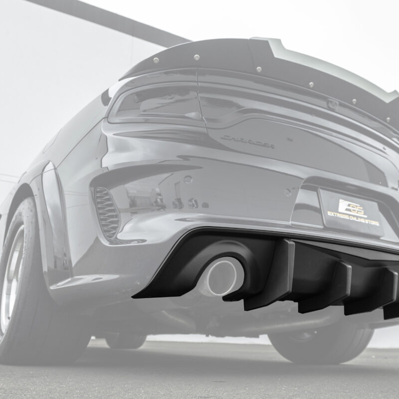 EOS 2020-2025 Dodge Charger Rear Bumper Exhaust Matte Black Diffuser