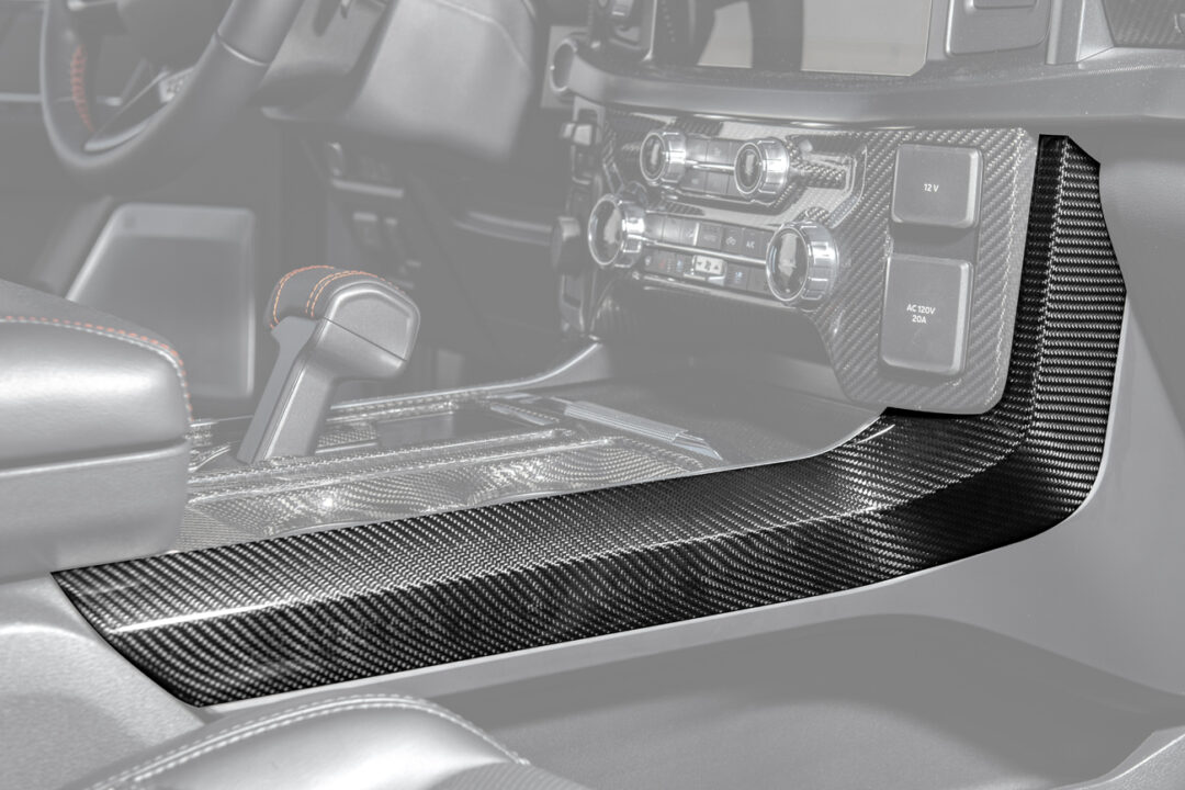 FFP 2021-2025 Ford F-150 Center Console Side Carbon Fiber Panel Trim Cover