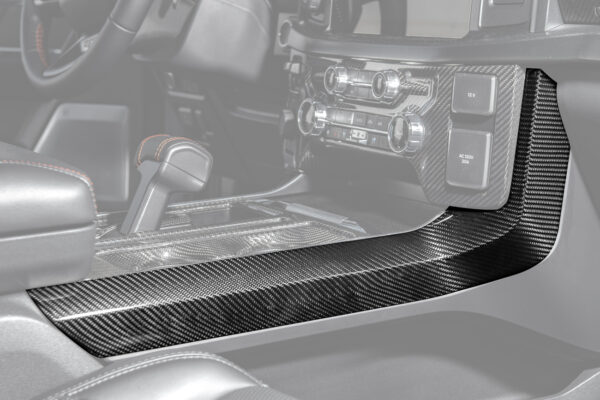 FFP 2021-2025 Ford F-150 Center Console Side Carbon Fiber Panel Trim Cover