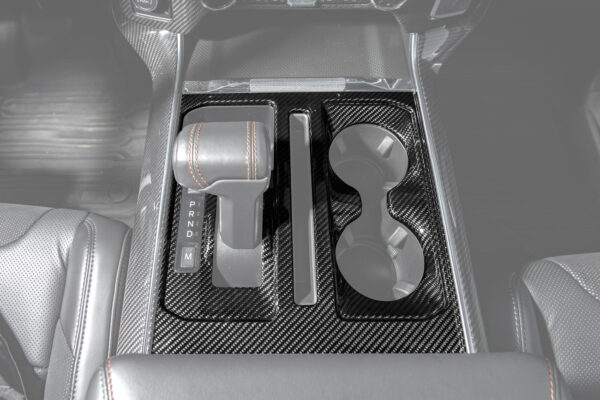 FFP 2021-2025 Ford F-150 Center Control Gear Shift Carbon Fiber Panel Cover