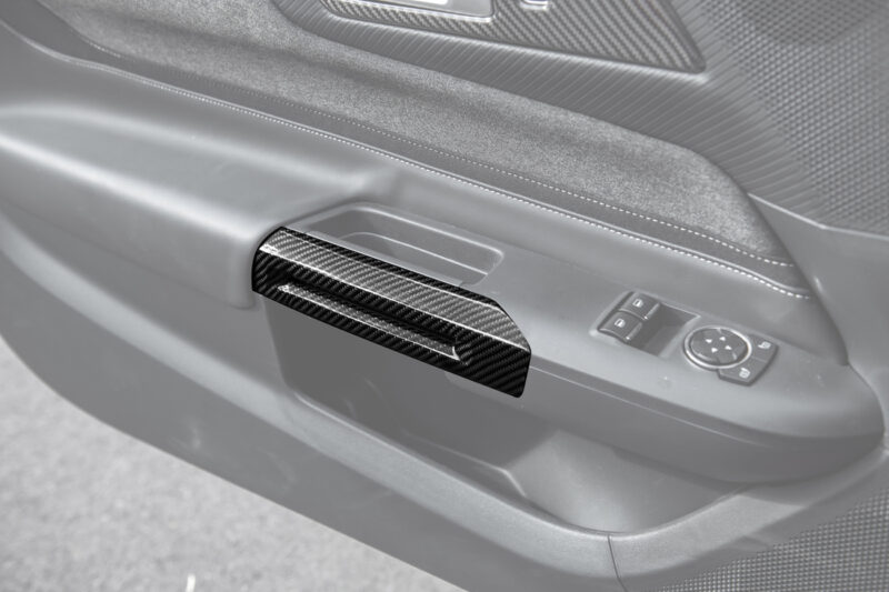 FFP 2024-2025 Ford Mustang Side Door Armrest Panel Trim Carbon Fiber Cover
