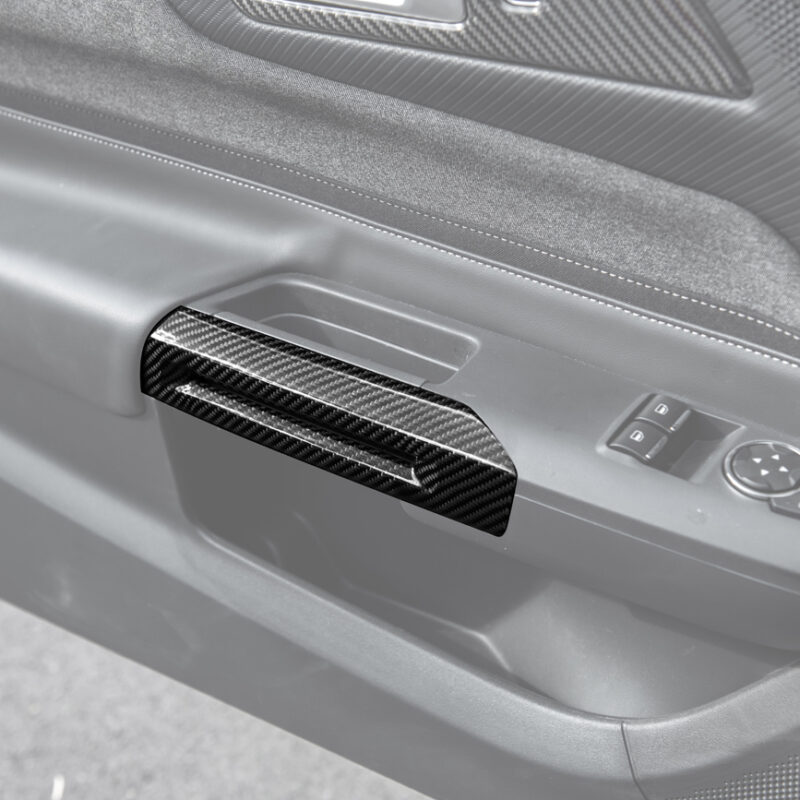 FFP 2024-2025 Ford Mustang Side Door Armrest Panel Trim Carbon Fiber Cover