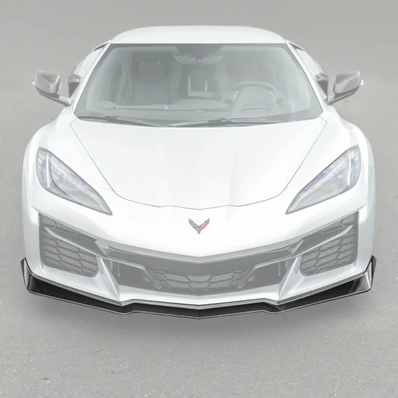 EOS 2023-2025 Corvette C8 Z06 Z07 Extended One-Piece Front Lip Splitter