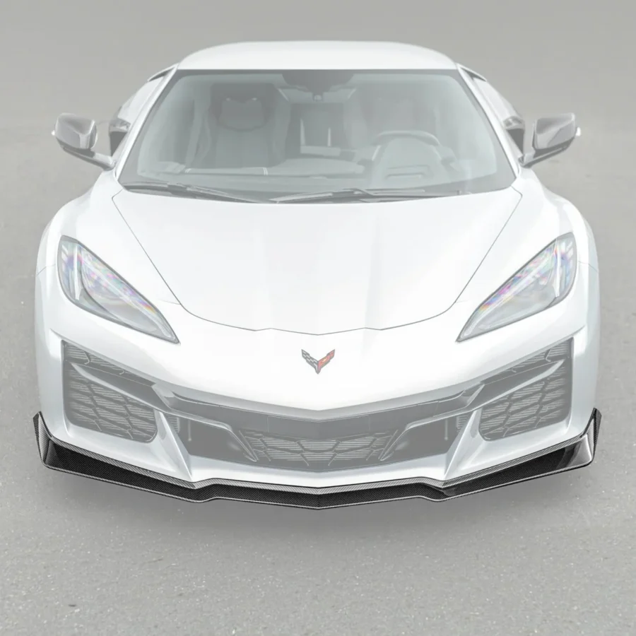 EOS 2023-2025 Corvette C8 Z06 Z07 Extended One-Piece Front Lip Splitter