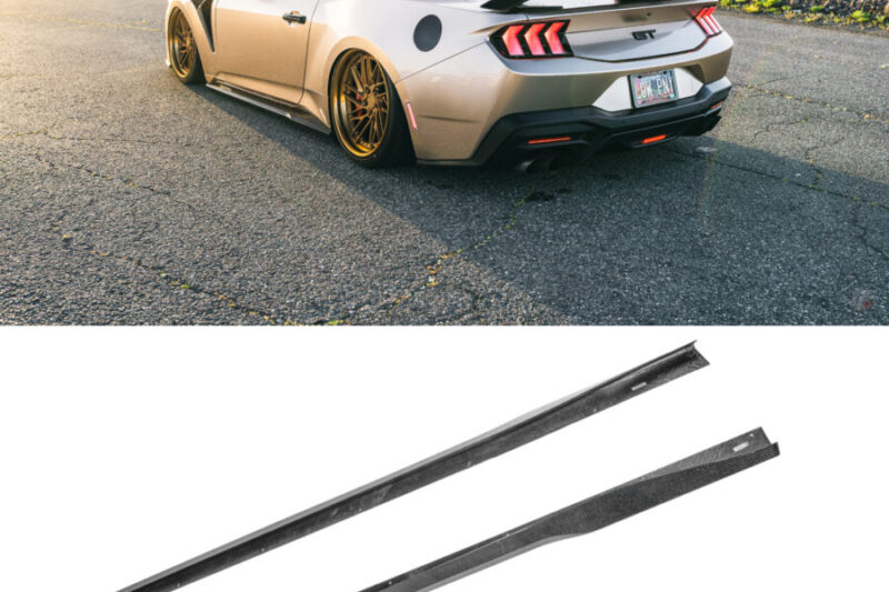 FFP 2024-2026 Ford Mustang S650 Dry Carbon Fiber Side Skirts Extension