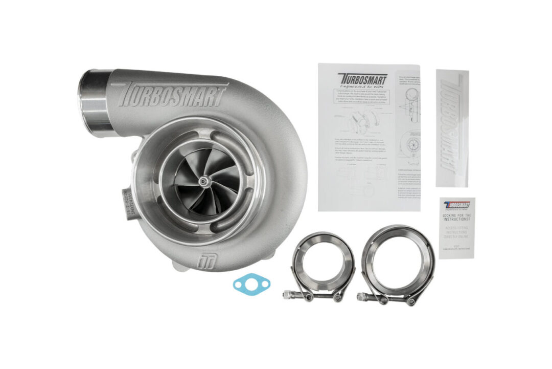 Alternative view of Turbosmart TS-2 Performance Turbocharger (Water Cooled) 5862 V-Band Reverse Rotation 0.82AR Externally Wastegated
